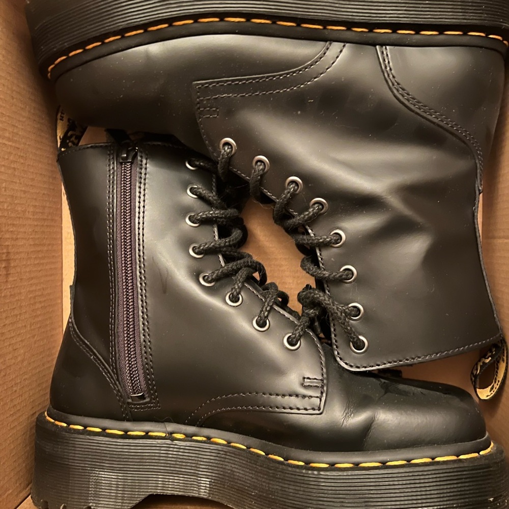 Dr. Martens Black Leather Jadon Boots